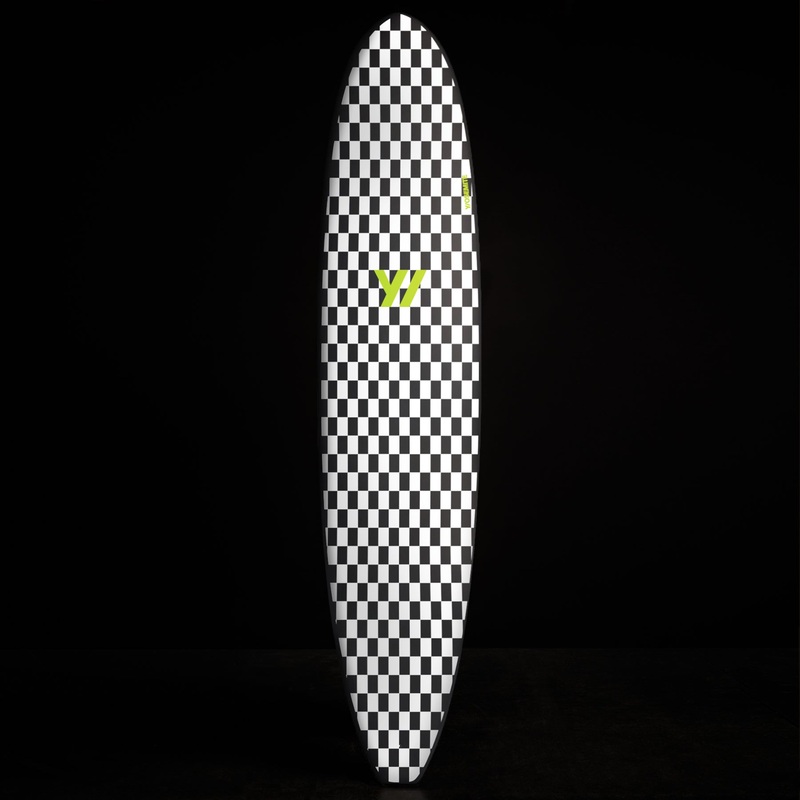 Y/OSEMITE  Checkered Longboard 7’10” – Black/White