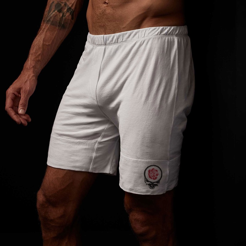 Grateful Dead Rose Boxer Short – White/Red