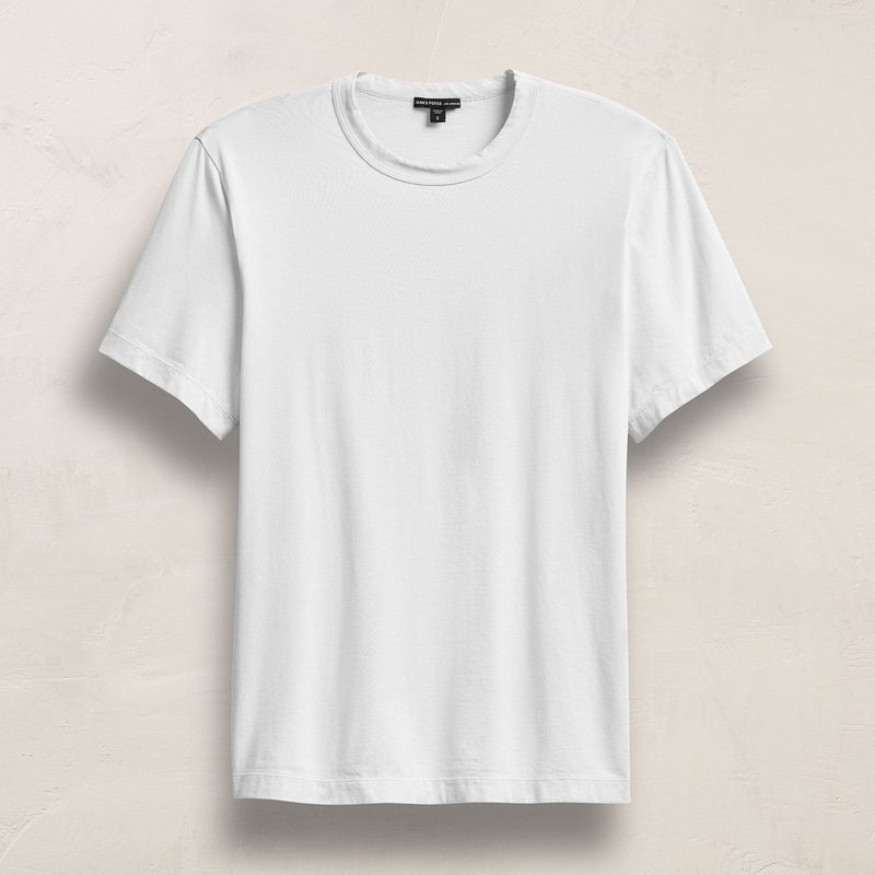 Heavy Luxe Jersey Crew – White