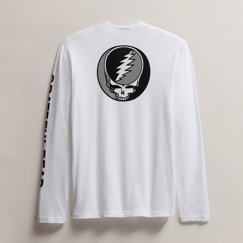 Men’s Grateful Dead Long Sleeve – White/Black