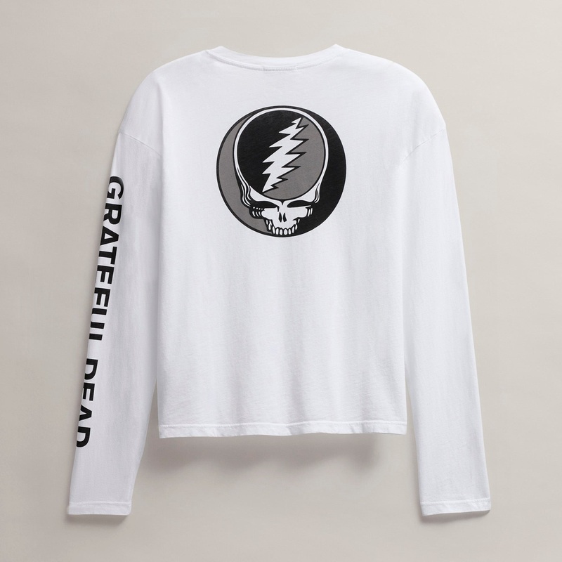 Women’s Grateful Dead Long Sleeve – White/Black