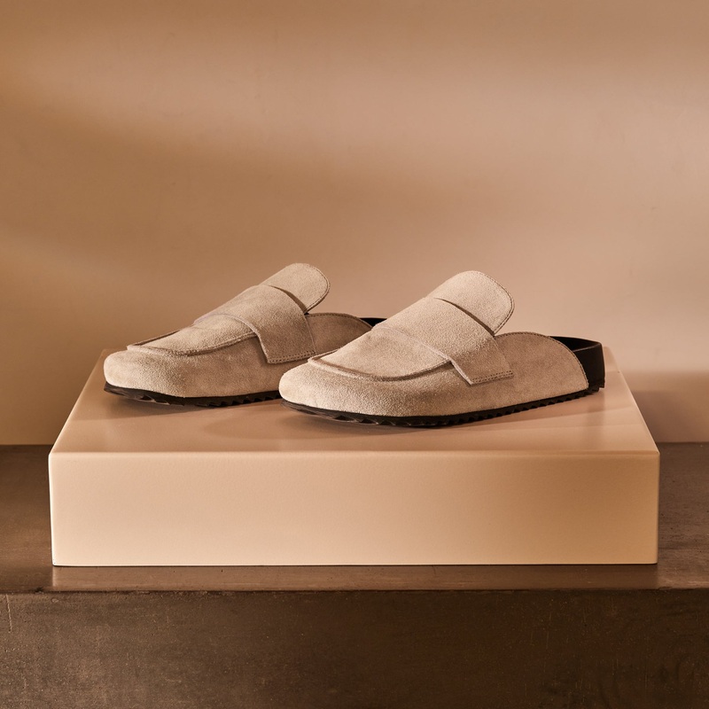 Women’s Suede Slip On Loafer – Plaster