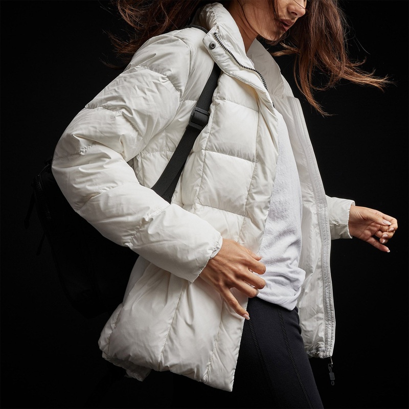 Y/OSEMITE Quilted Down Zip Front Jacket – Cloud White