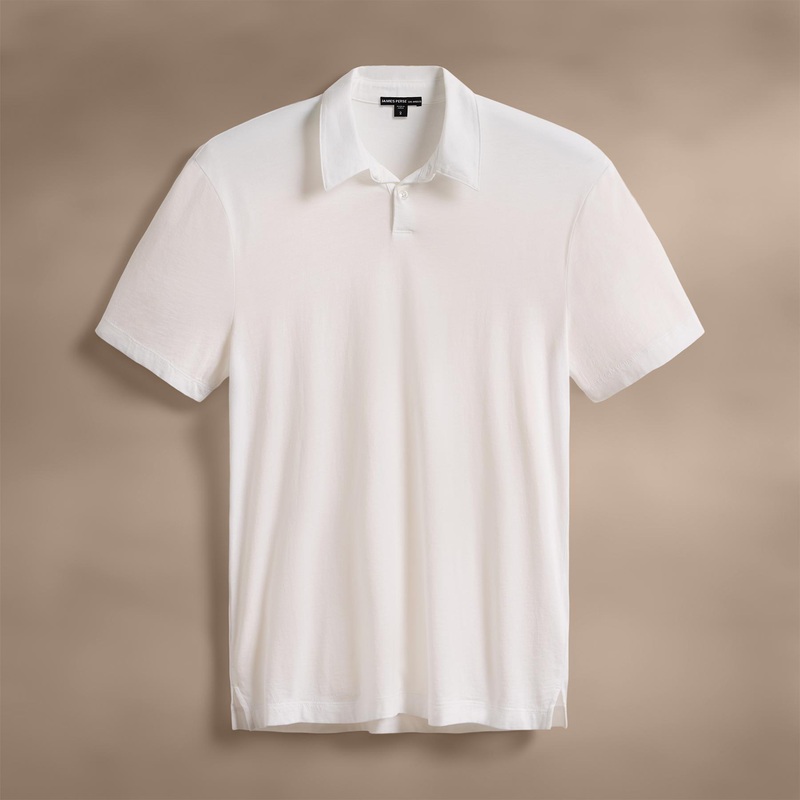 Brushed Lotus Polo – White