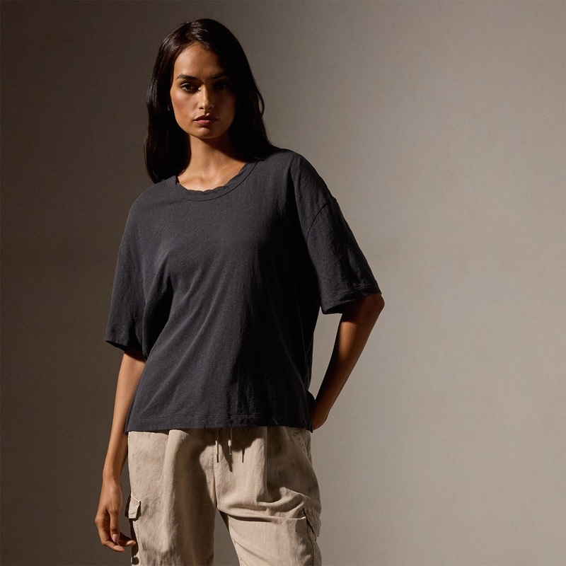 Cotton Jersey Crew Tee – Magma
