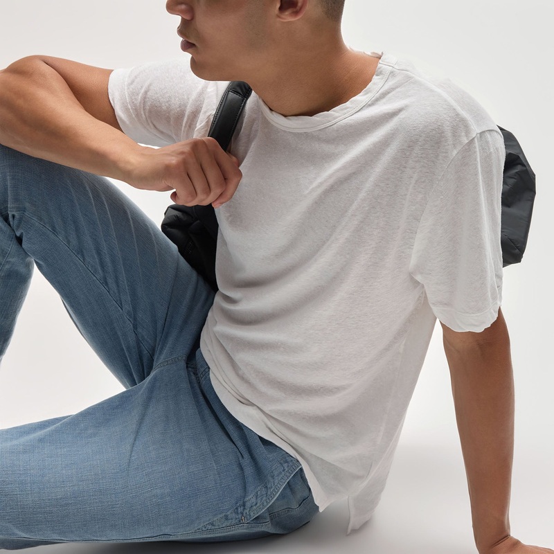 Cotton Jersey Crew – White