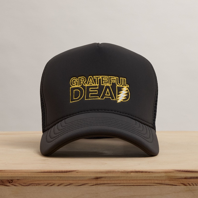 Grateful Dead Lightning Bolt Embroidery Trucker – Carbon Grey