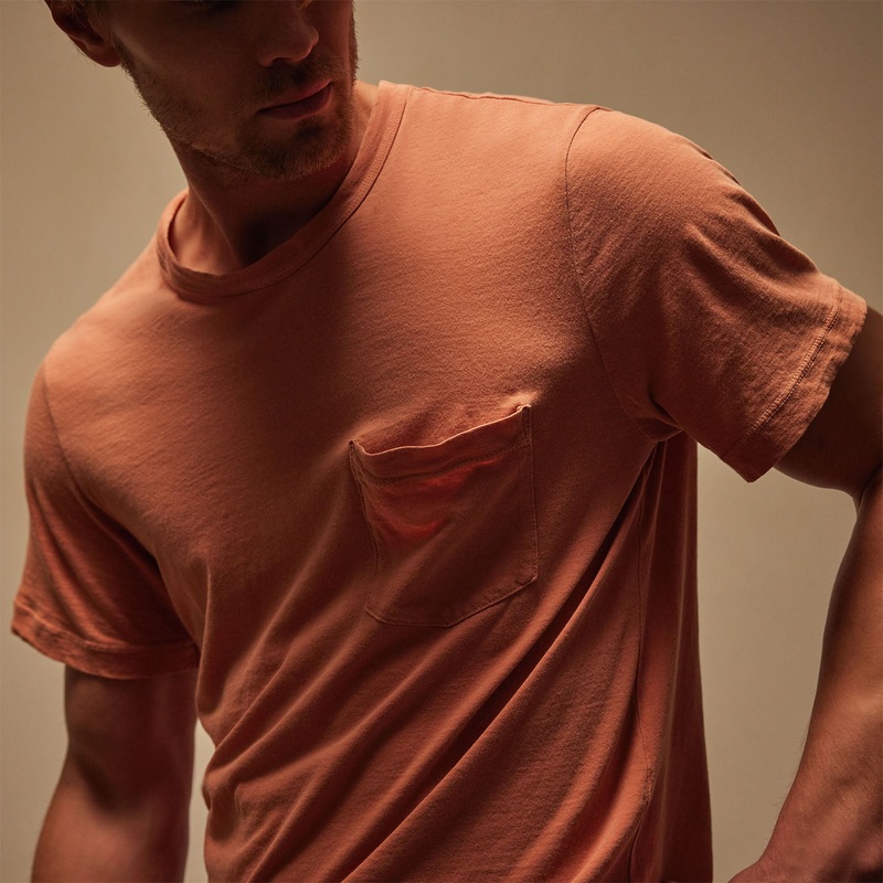 Lightweight Jersey Pocket Tee – Adobe Pigment