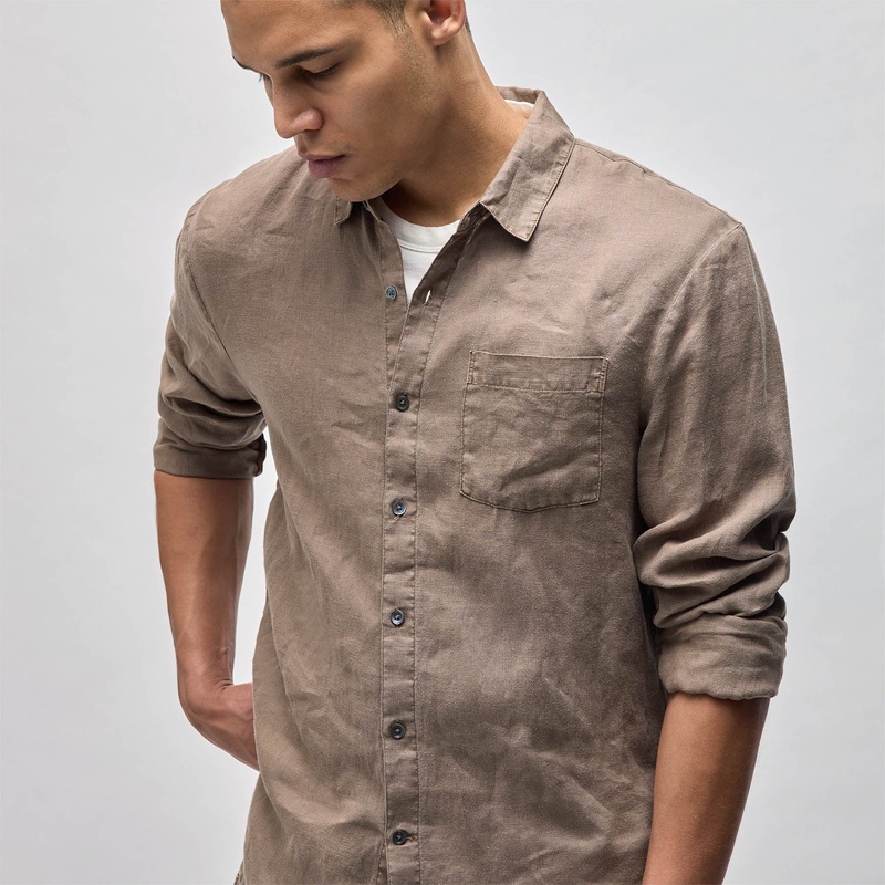 Lightweight Linen Shirt – Cargo Pigment