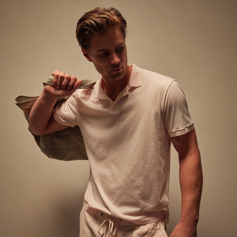 Luxe Lotus Jersey Polo – Zephyr