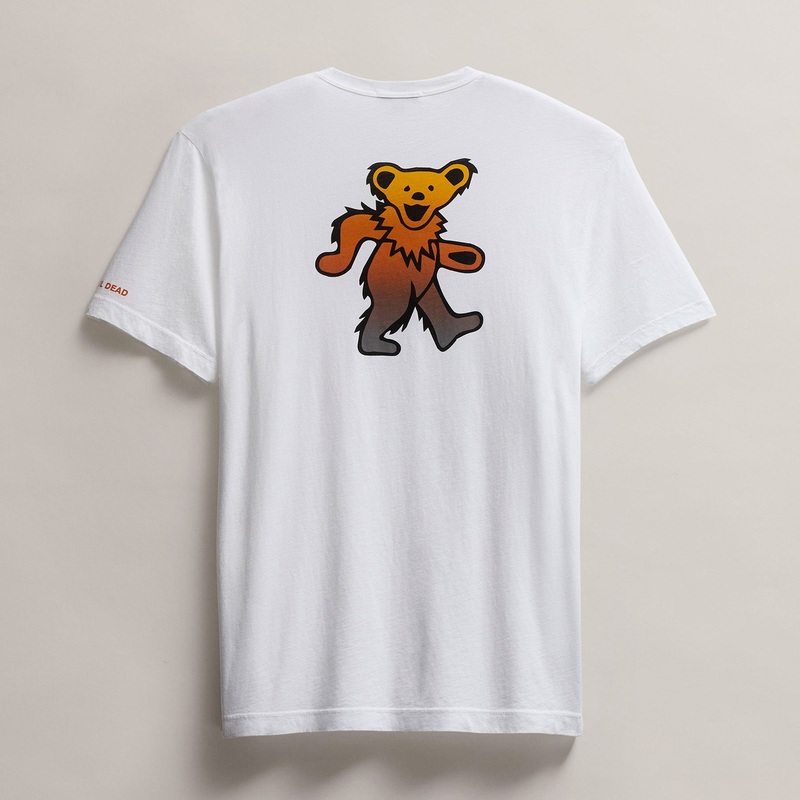 Men’s Grateful Dead Dancing Bear Short Sleeve Tee – White