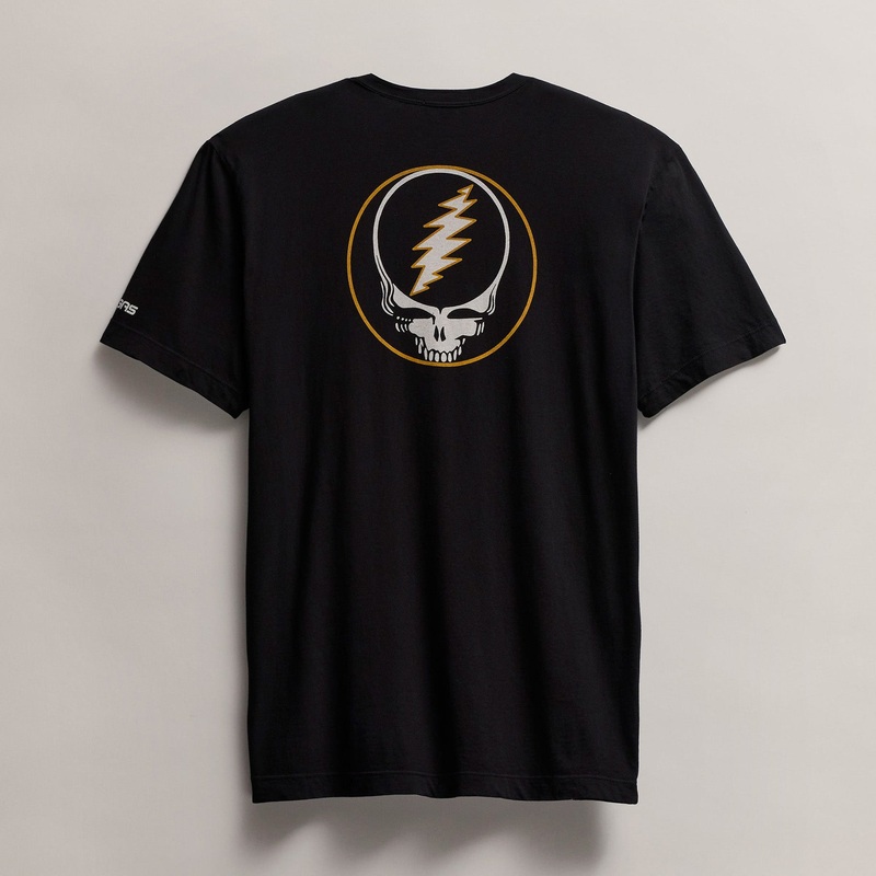 Men’s Grateful Dead Lightning Bolt Short Sleeve Tee – Black/Cadmium