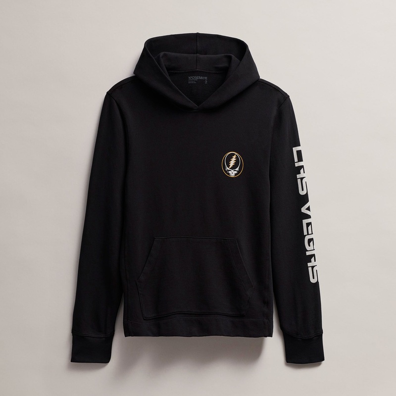 Men’s Grateful Dead Skull Hoodie – Black/Cadmium