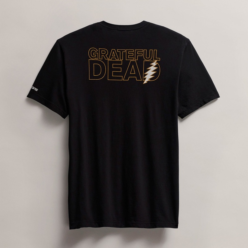 Men’s Grateful Dead Skull Short Sleeve Tee – Black/Cadmium