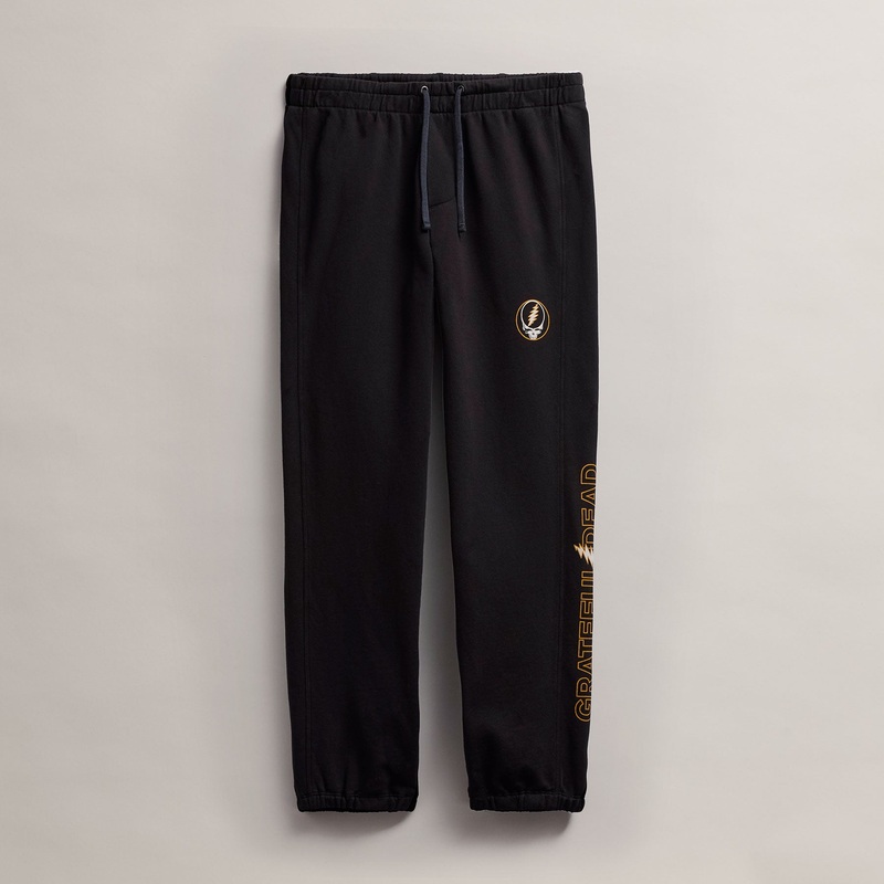 Men’s Grateful Dead Skull Sweatpant – Black/Cadmium