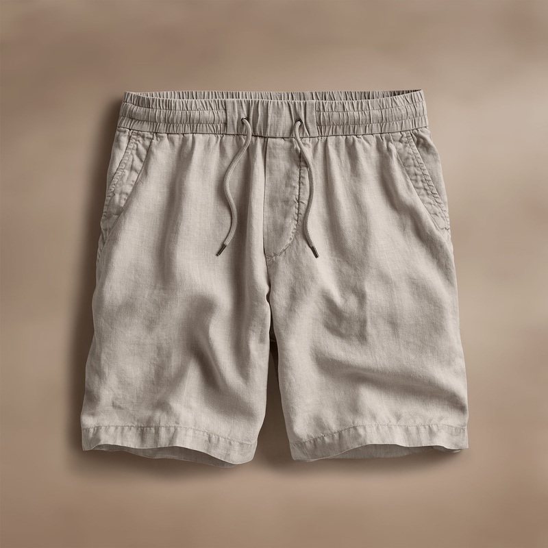 Relaxed Fit Linen Short – Salt Pigment