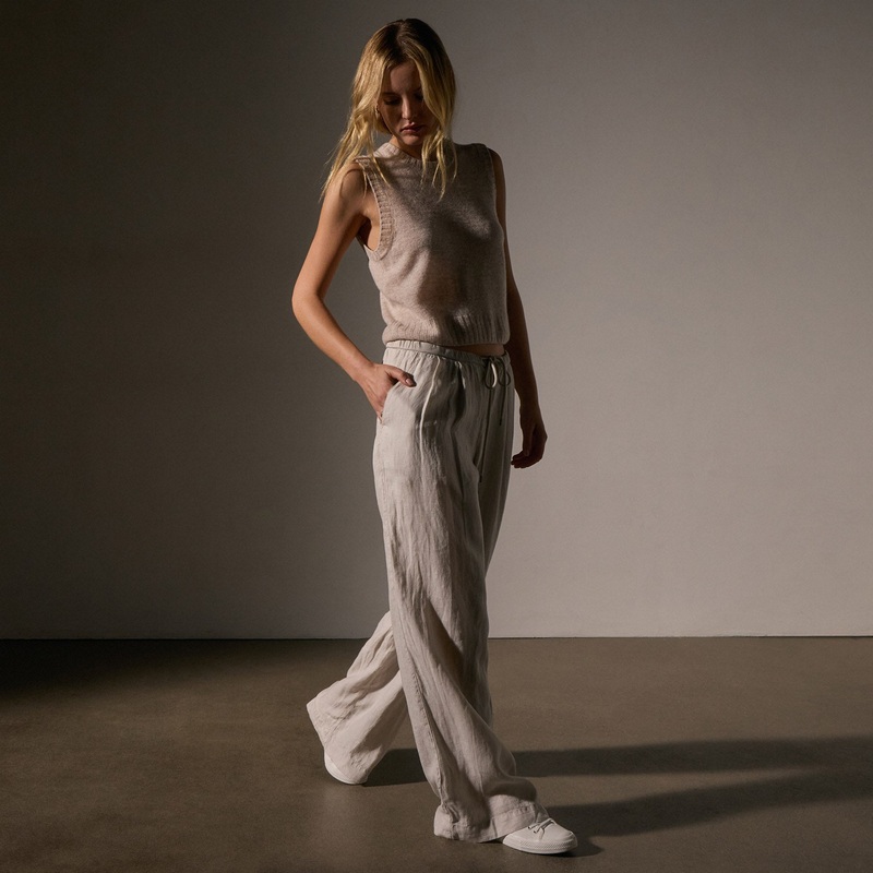 Wide Leg Relaxed Linen Pant – Salt Pigment