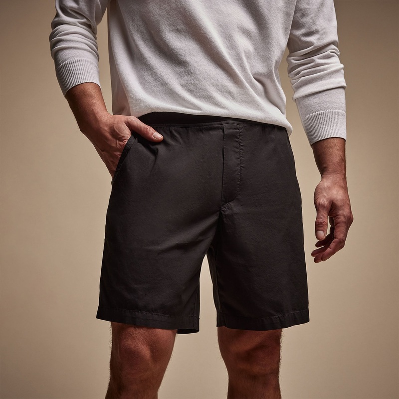 Cotton Linen Poplin Short – Black