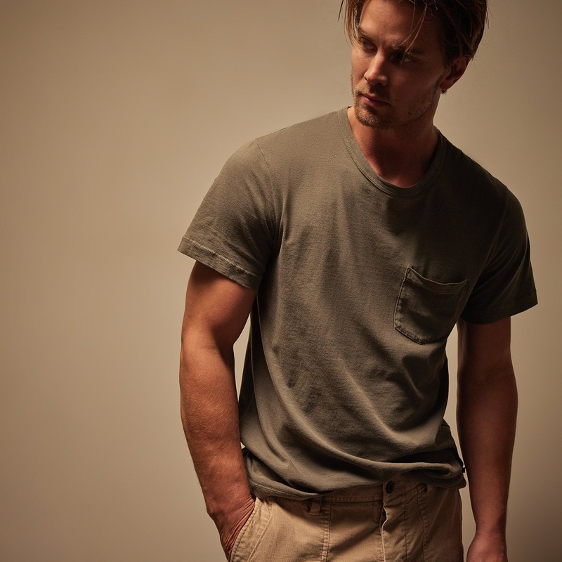 Lightweight Jersey Pocket Tee – Palm Pigment