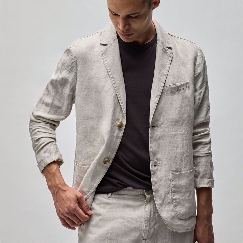 Linen Blazer – Salt Pigment