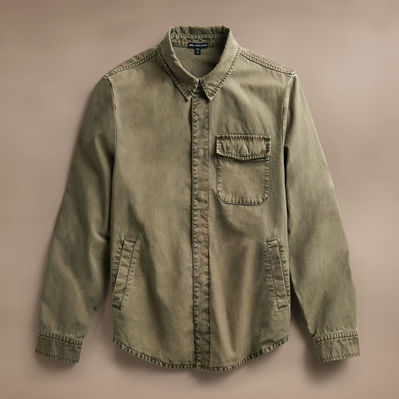 Reverse Cotton Twill Shirt Jacket – Trooper Pigment