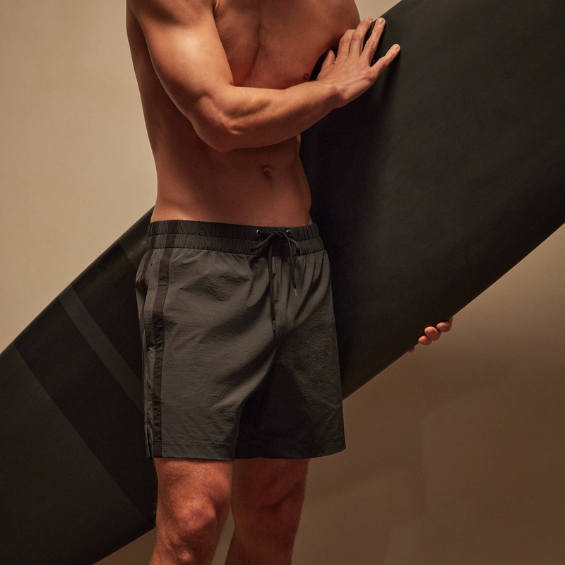 Stretch Rip Stop Stripe Short – Carbon/Black