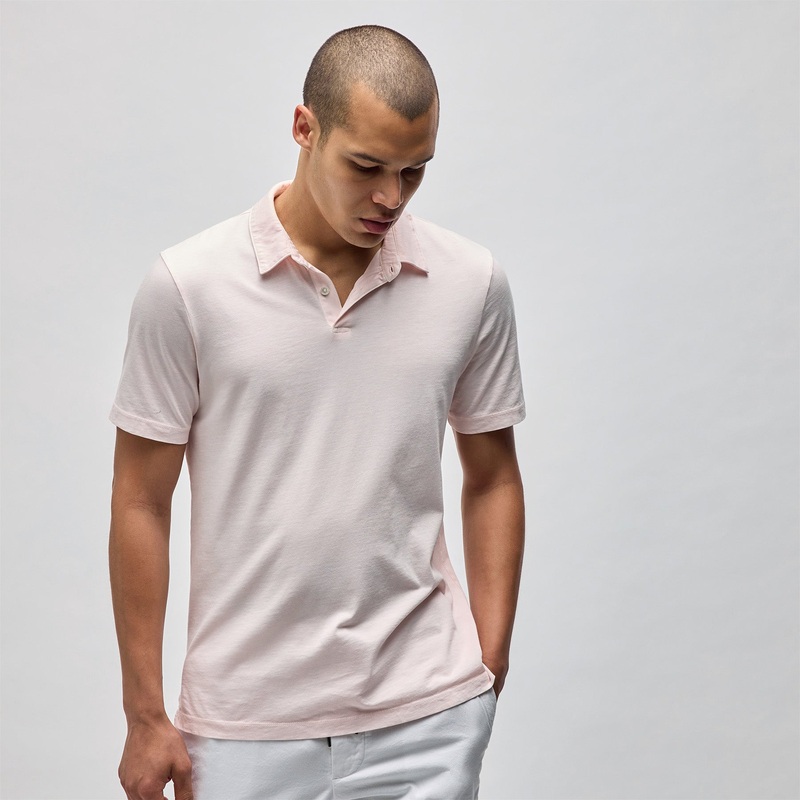 Sueded Jersey Polo – Zephyr Pigment