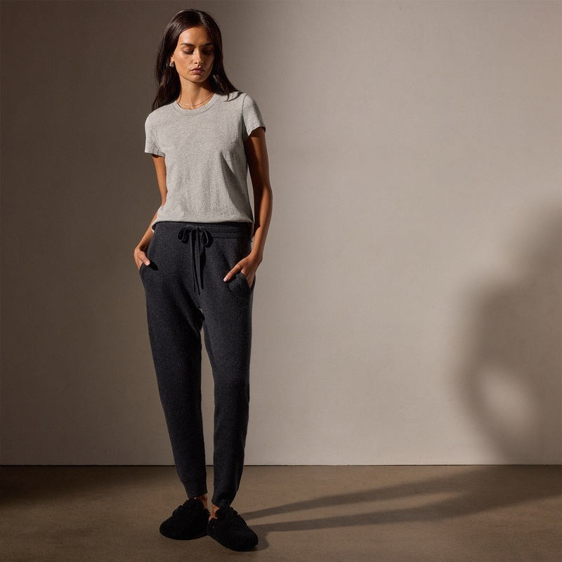 Cashmere Track Pant – Coal