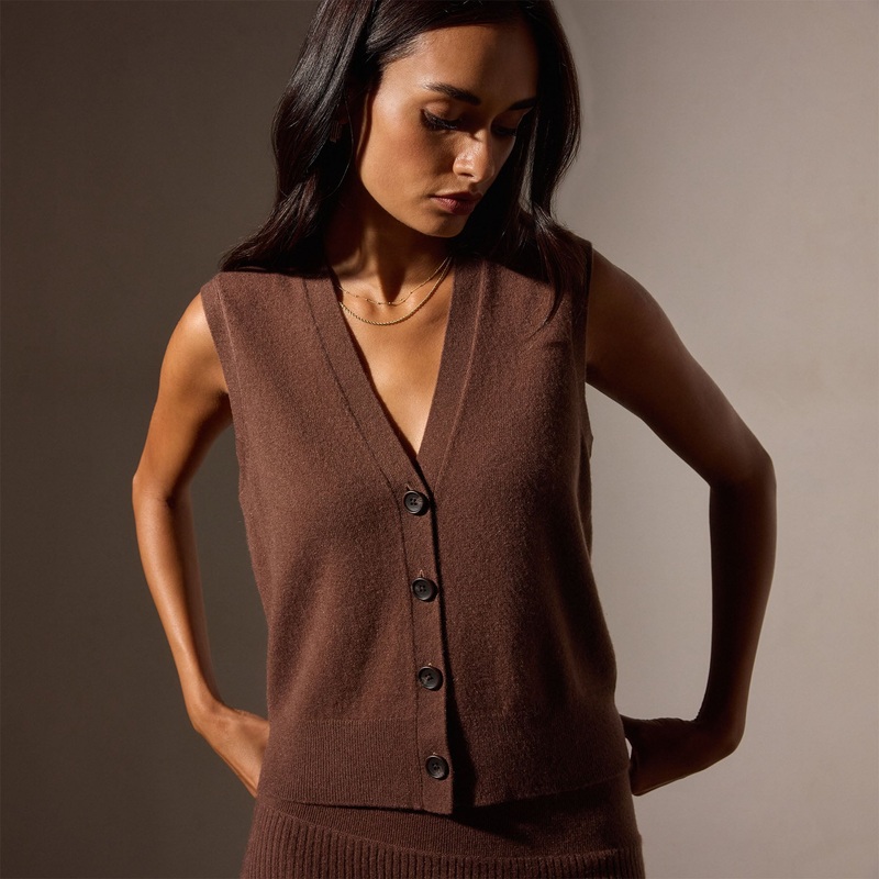 Cashmere Vest – Americano