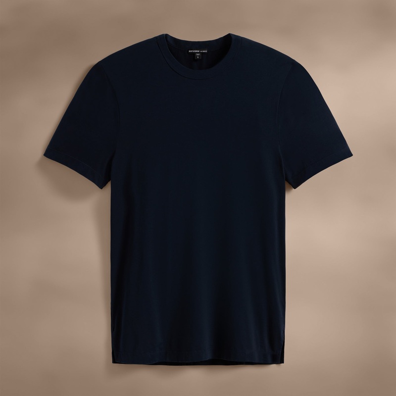 Heavy Luxe Jersey Crew – Blue Noir