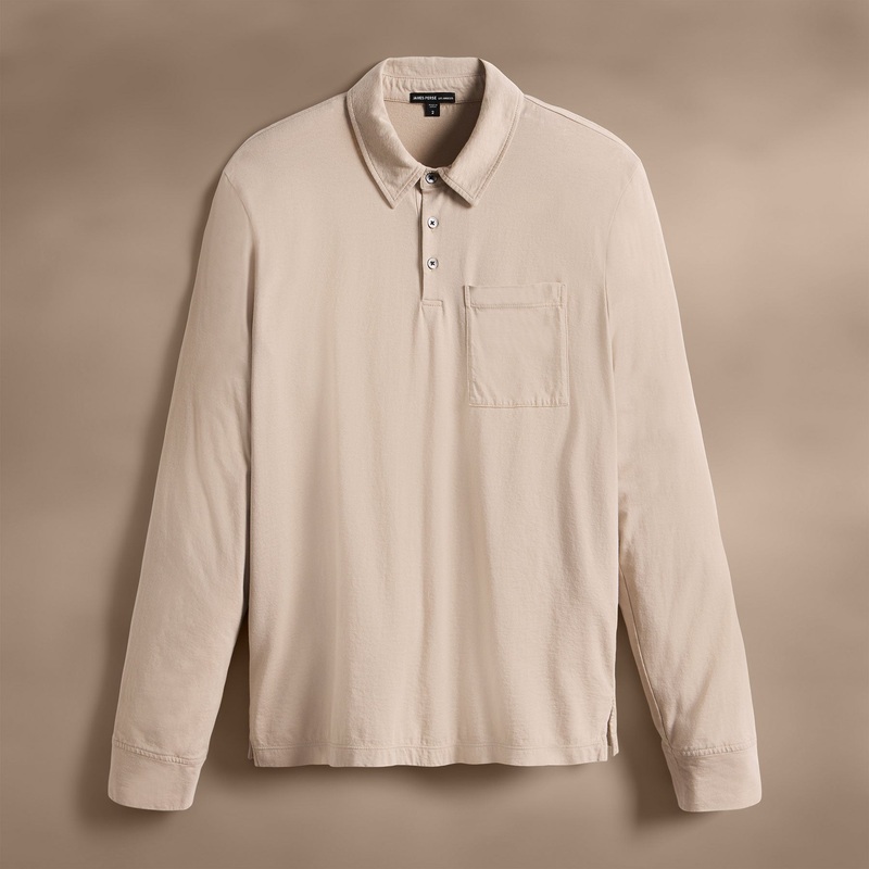 Long Sleeve Pocket Polo – Faint