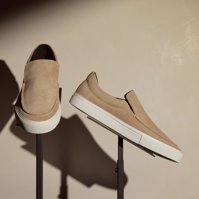 Men’s Coastal Suede Slip On – Linen