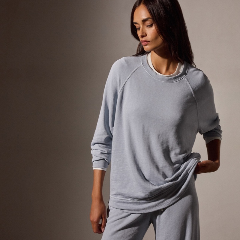 Vintage French Terry Relaxed Sweatshirt – Grey Glacier Pigment
