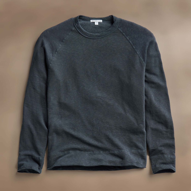Vintage French Terry Sweatshirt – Blue Noir Pigment