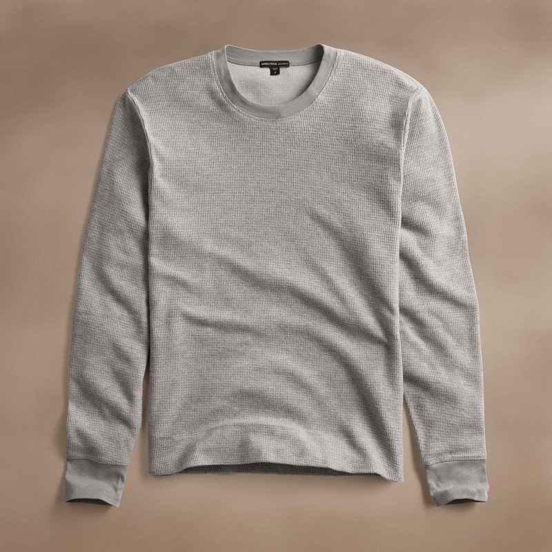 Brushed Thermal Crew Neck – Heather Grey