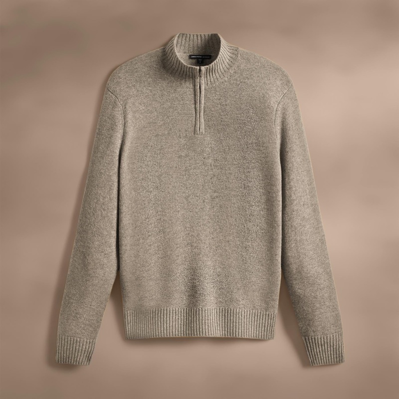 Cashmere Half Zip – Coyote