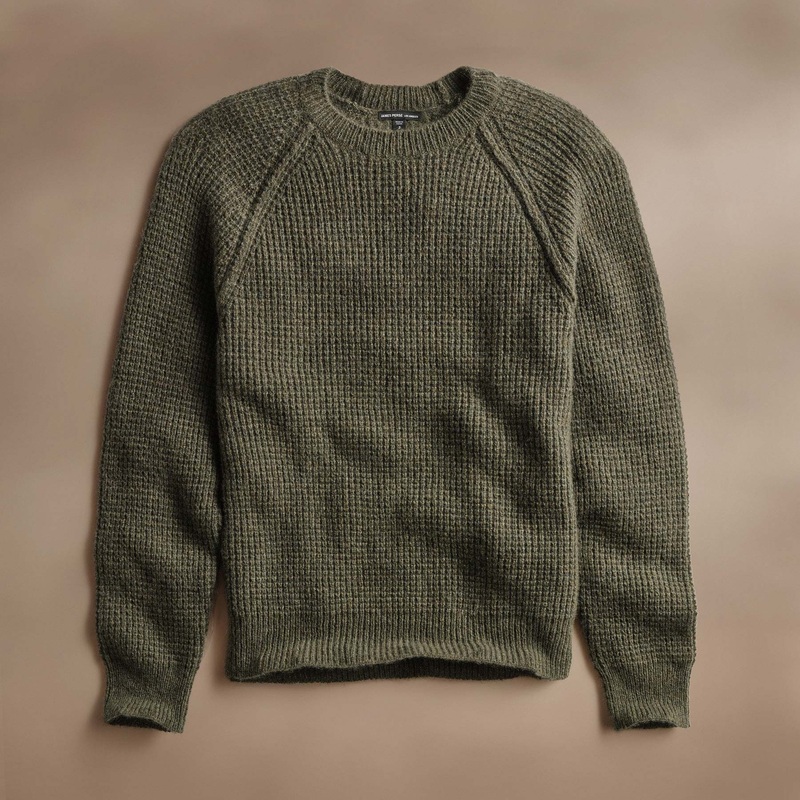 Cashmere Knit Raglan Crew – Fir