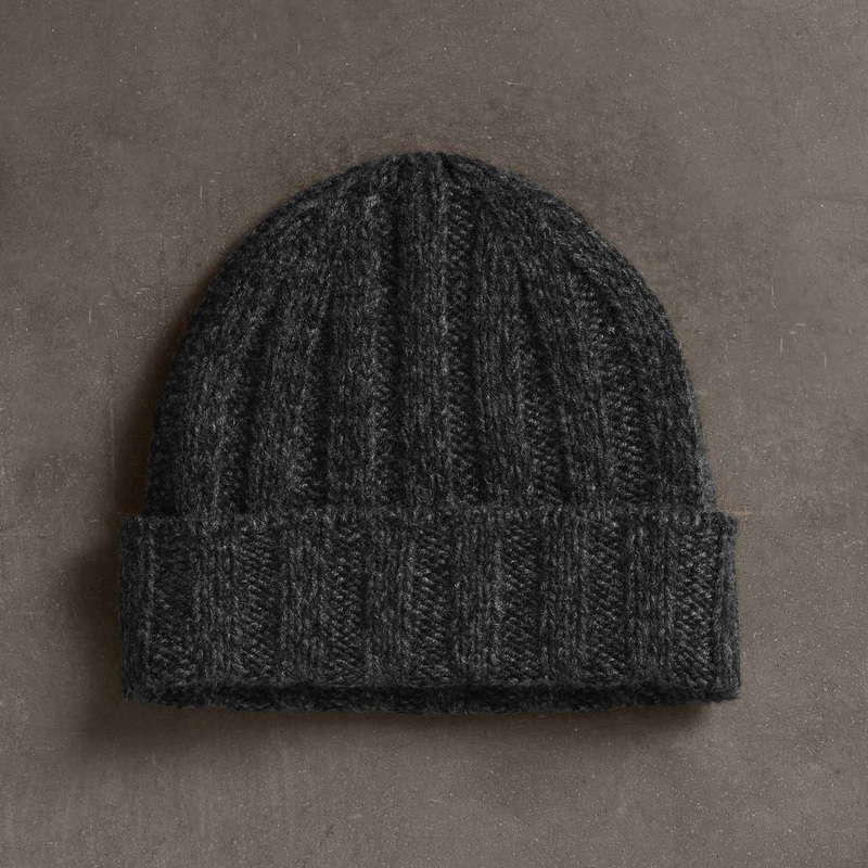 Cashmere Marled Beanie – Charcoal Marl