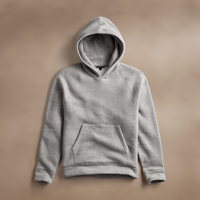 Cozy Hooded Sweatshirt – Heather Grey