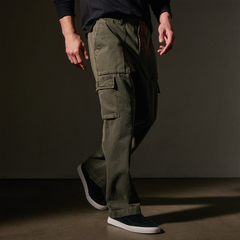 Herringbone Twill Utility Pant – Army Green Pigment