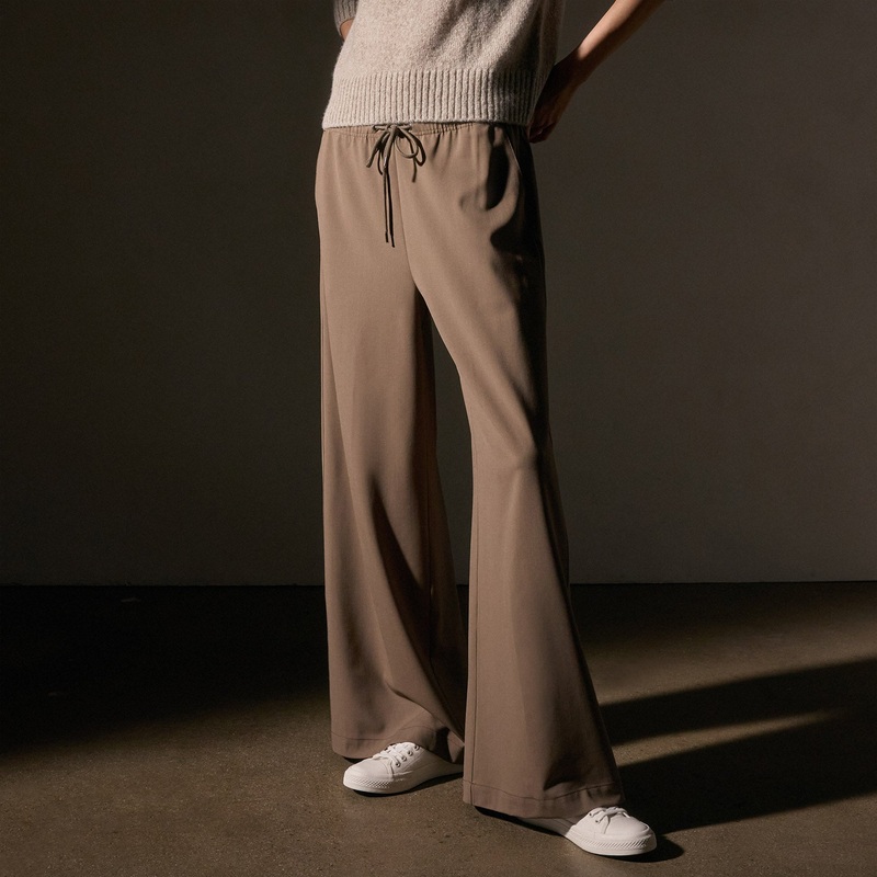 Stretch Wool Wide Leg – Cargo