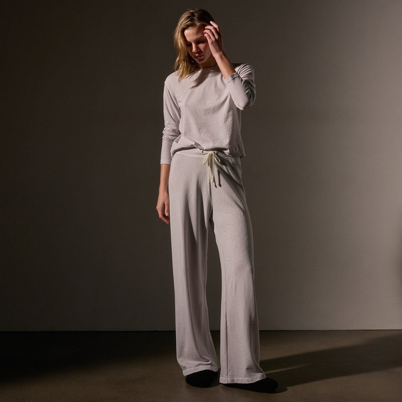 Wide Leg Sweatpant – Light Mist Pigment