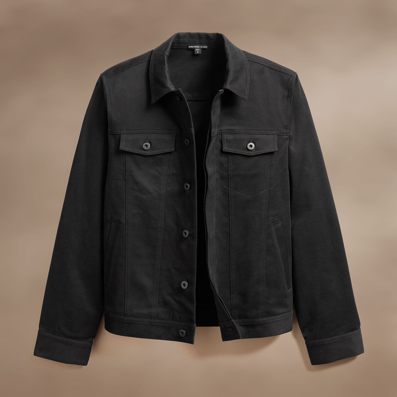 Cashmere Touch Cotton Jacket – Black