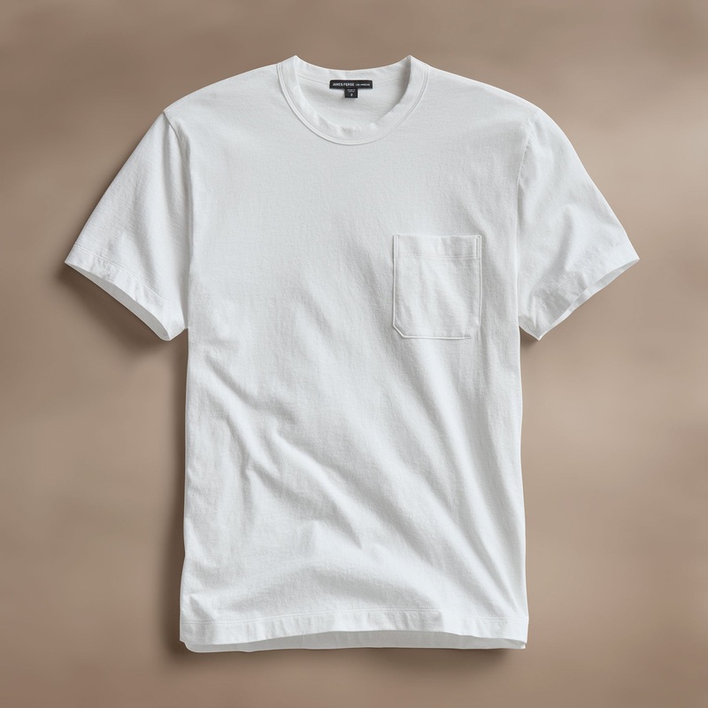 Cotton Linen Pocket Tee – White
