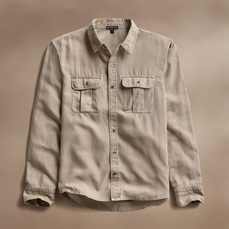 Cotton Wool Utility Shirt – Overcast Pigment