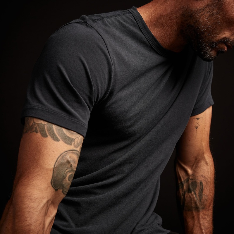 Elevated Lotus Jersey Lounge Tee – French Navy
