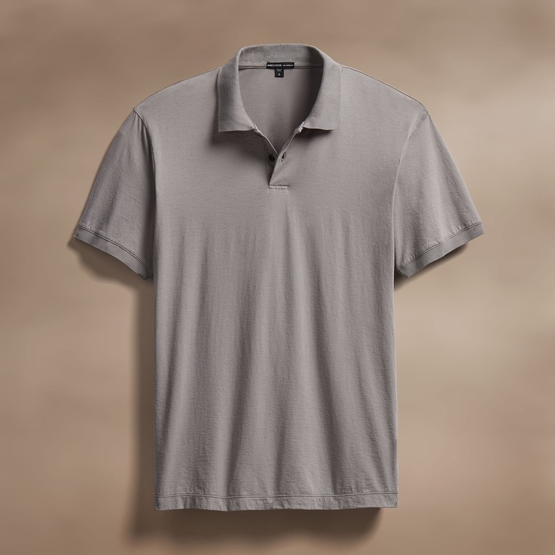 Luxe Lotus Jersey Polo – Wolf