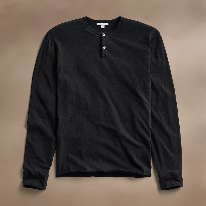 Slub Jersey Henley – Black