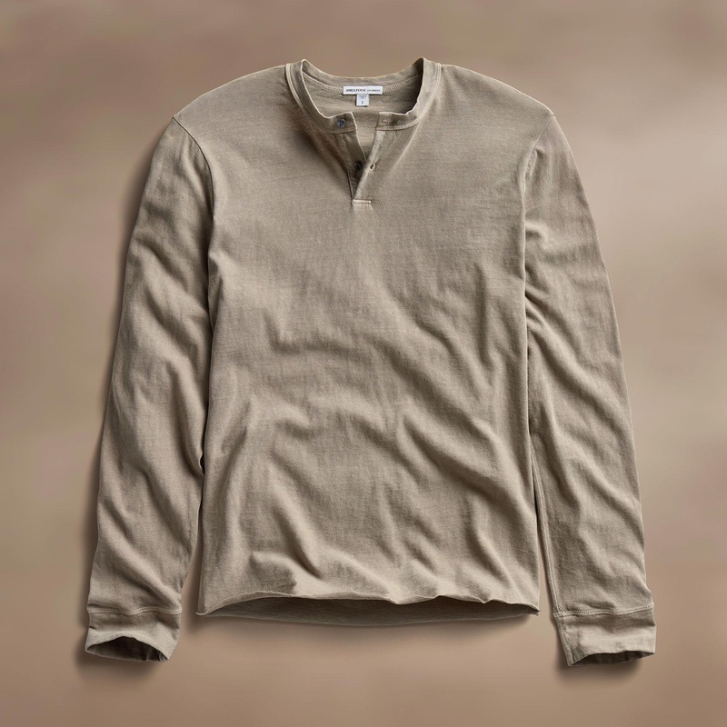 Slub Jersey Henley – Overcast Pigment