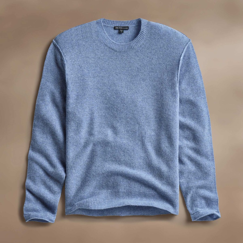Soft Featherweight Cashmere Crew – Blue Sky